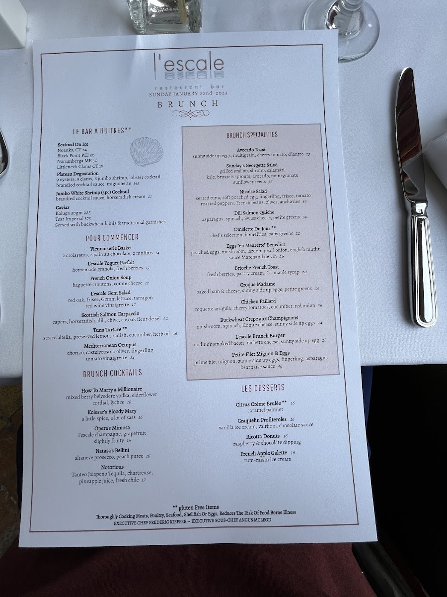 l'escale restaurant Menu - Image 3