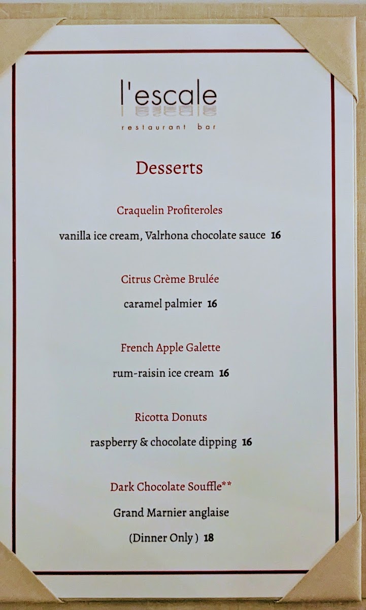 l'escale restaurant Menu - Image 5
